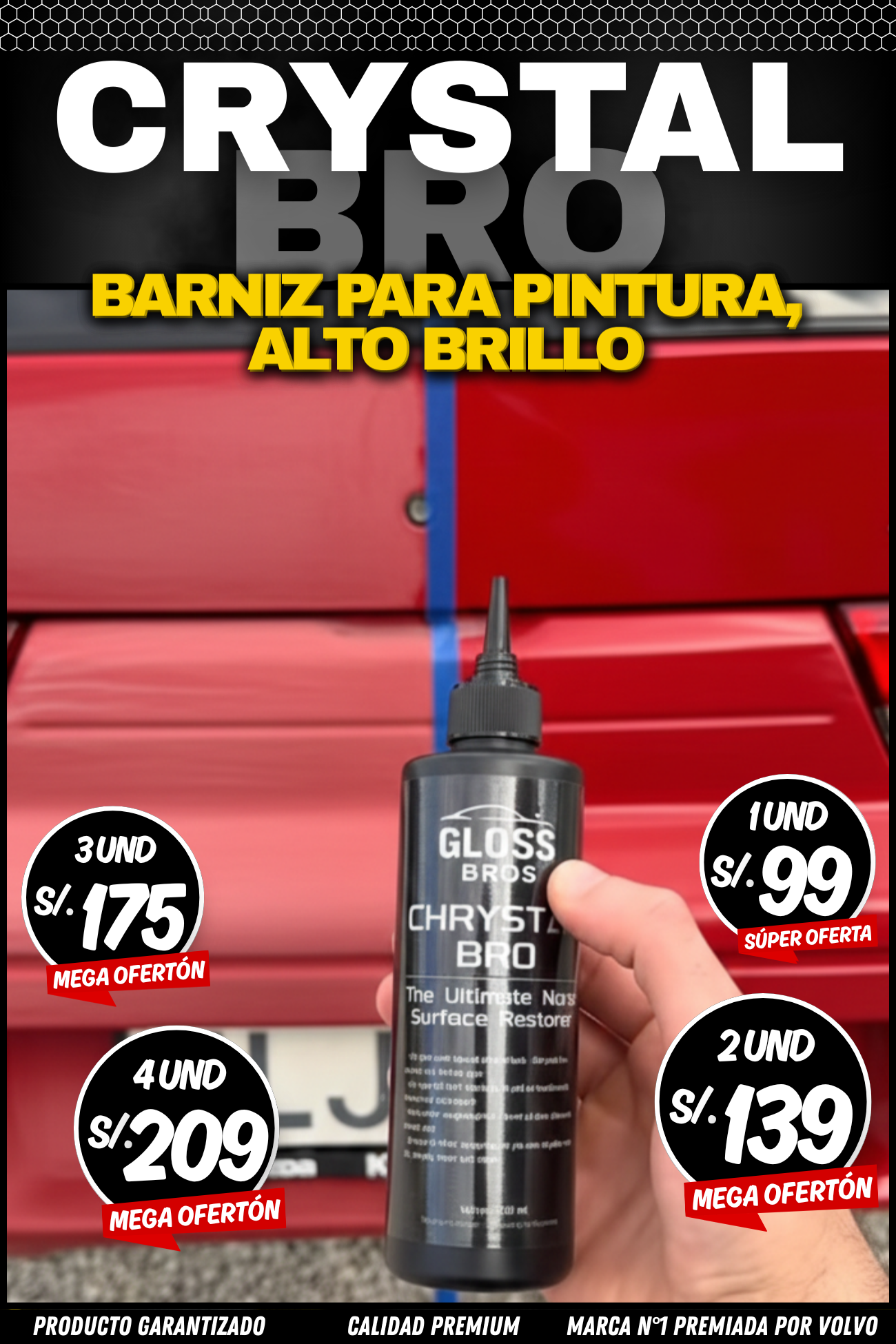 CRYSTAL BROSS™ - BARNIZ ALTO BRILLO PARA PINTURA DEL AUTO