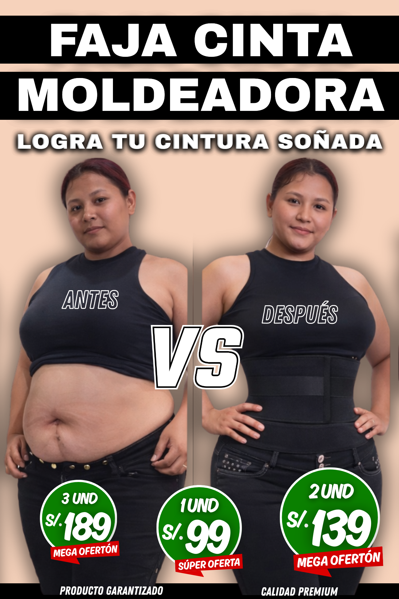 FAJA CINTA MOLDEADORA™ - EFECTO RELOJ DE ARENA