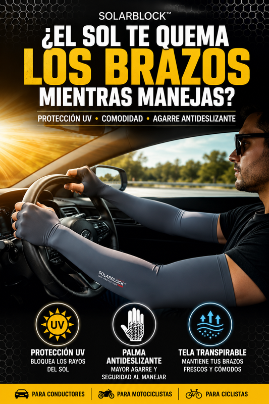 SOLAR BLOCK™ - MANGAS DE PROTECCIÓN SOLAR PARA CONDUCIR