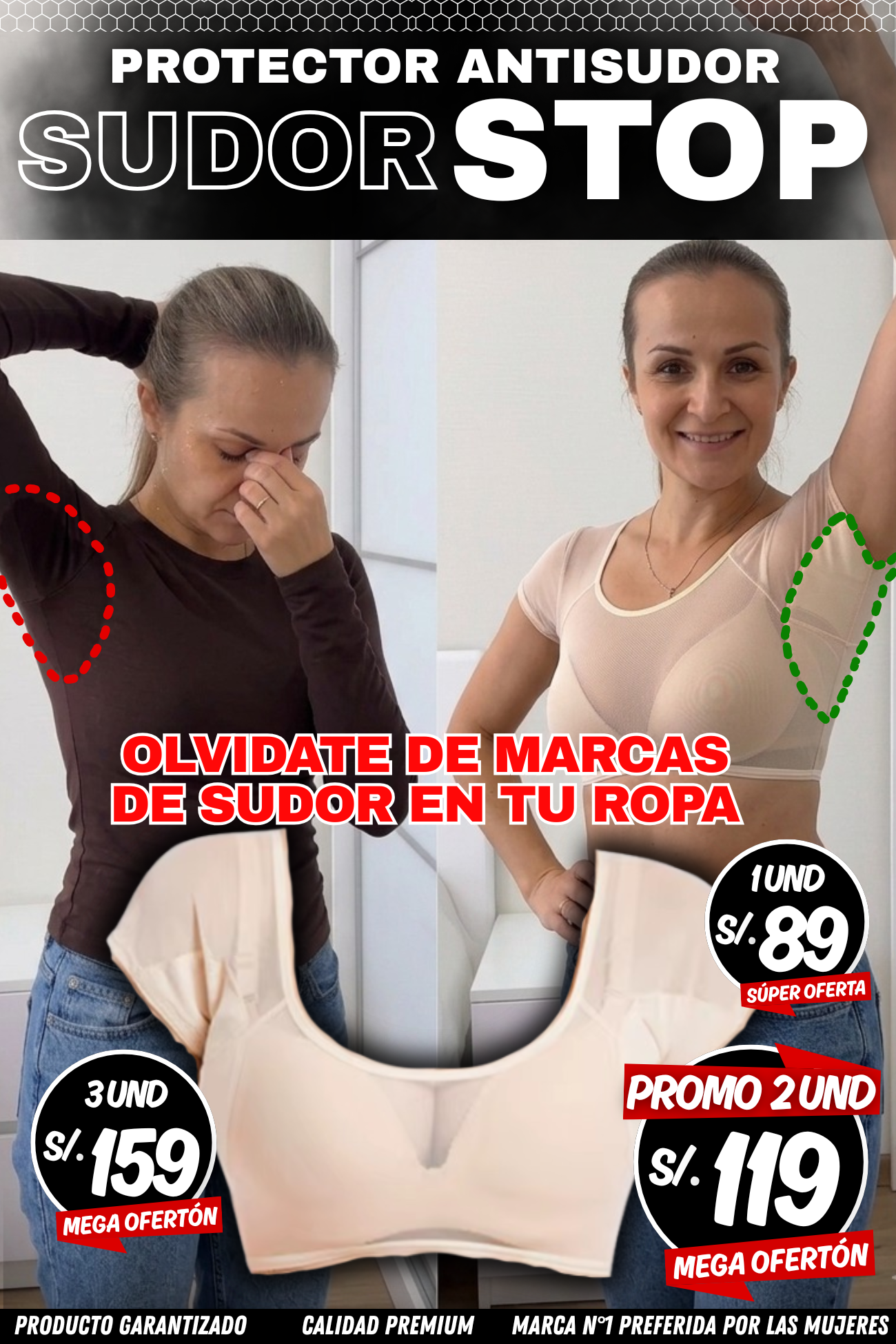 SudorStop Invisible ™ - PROTECTOR ANTI SUDOR