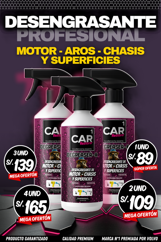DEGREASER-X ™ - DESENGRASANTE DE MOTOR-CHASIS-AROS Y SUPERFICIES