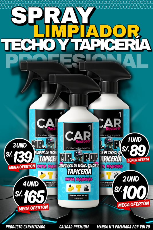 MR POP ™ - SPRAY LIMPIADOR DE TECHO PROFESIONAL (CAR RESTORER)